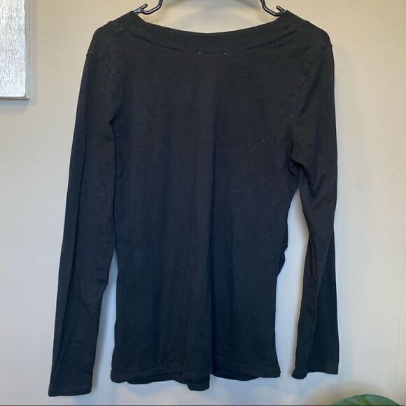 Ambiance Maternity X-Large Black Long Sleeve Shirt - Picture 2 of 3